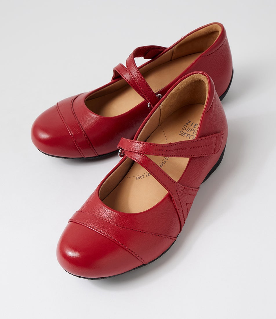 Xray W Dark Red Leather Flat Shoes