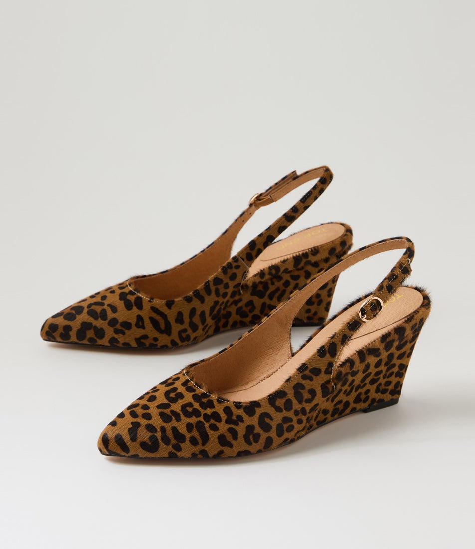 Cobbla Tan Leopard Pony Heels Cobbla Tan Leopard Pony Heels