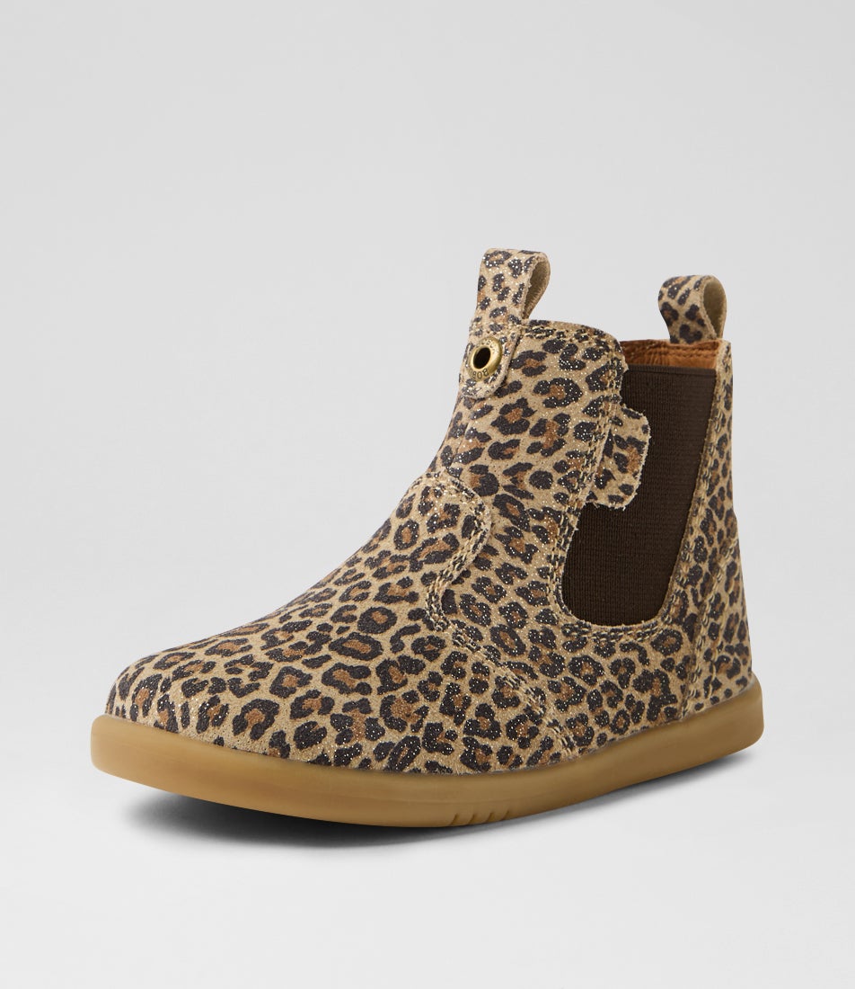 Iw Jodhpur Toddler Leopard Shimmer Leather Chelsea Boots