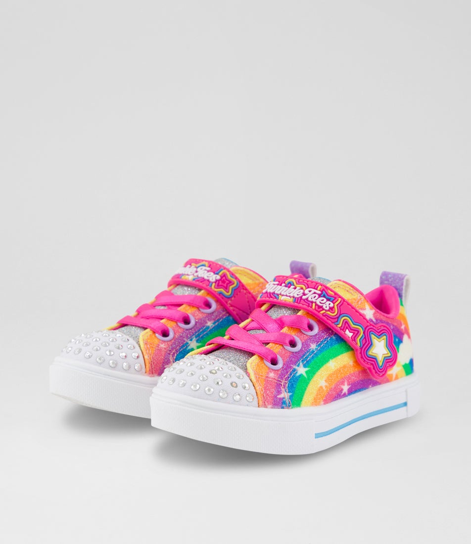 Twinkle Sparks Toddler Hot Pink Multi Fabric Sneakers