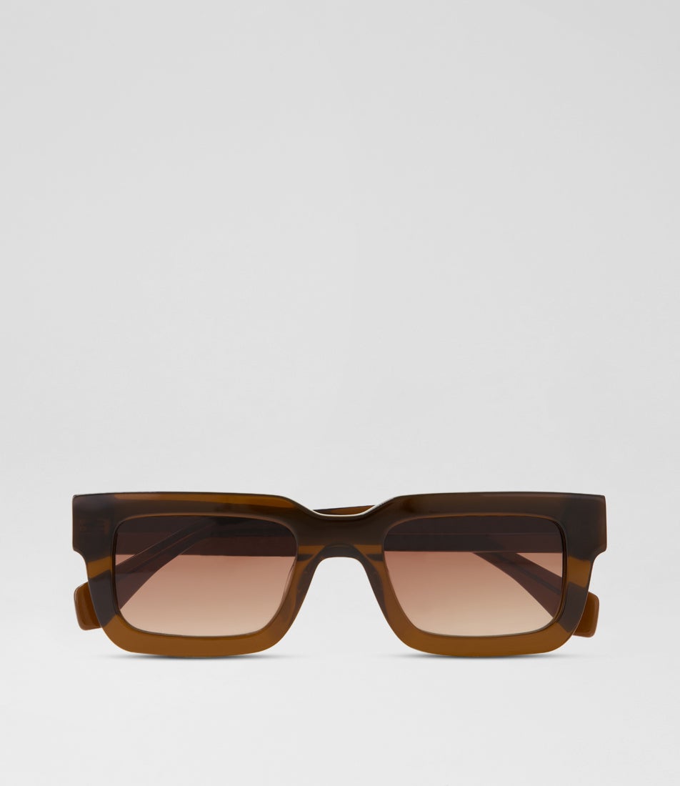 Ava Choc Brown Acetate Sunglasses