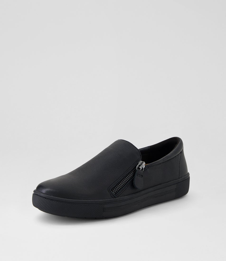 Bellisa Black Leather Sneakers