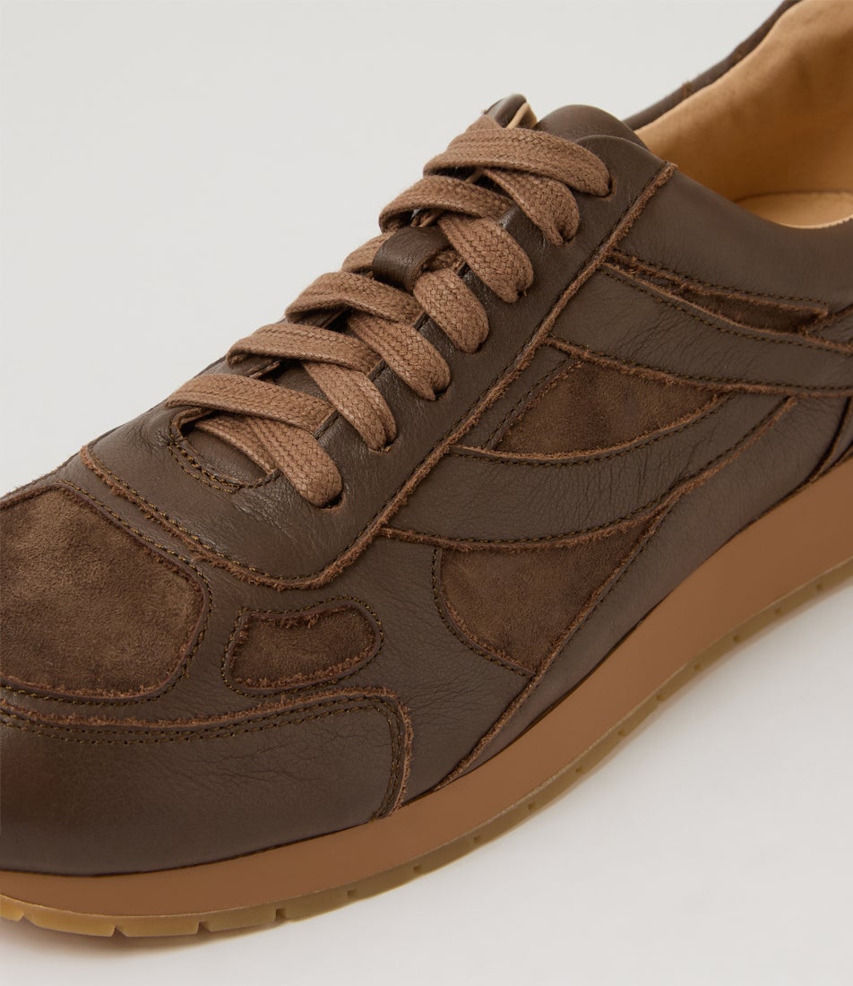 Prinko Mocca Hot Choc Leather Suede Sneakers