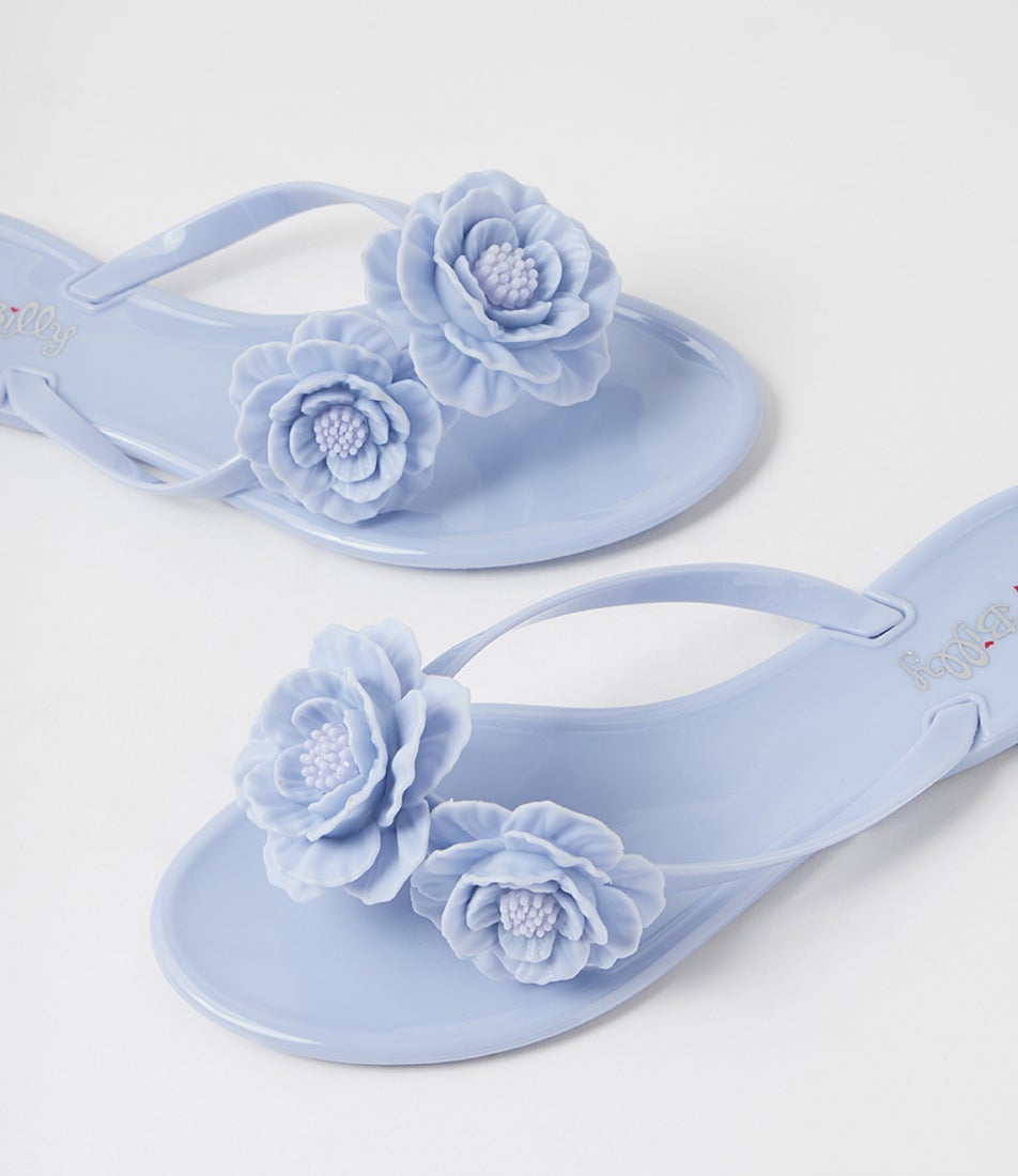 Primrosey Cornflower Jelly Sandals