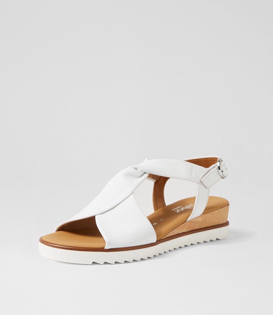 Bianka Weiss Leather Sandals