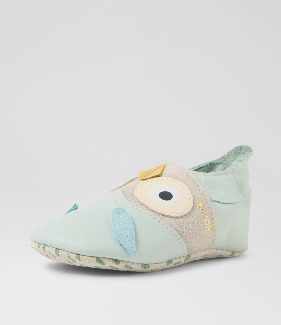 Ss Hootie Infant Seafoam Leather Flat Shoes