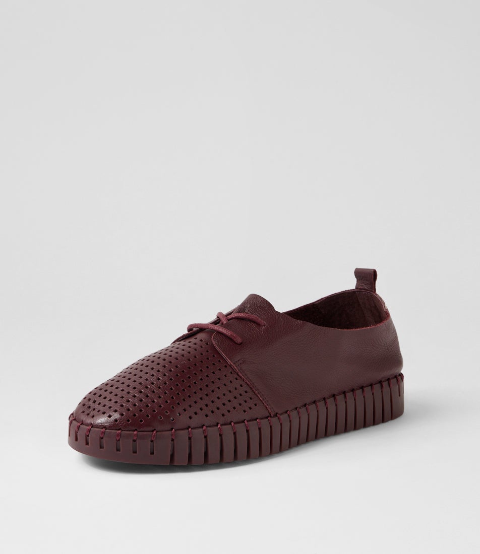 Huston Burgundy Leather Sneakers