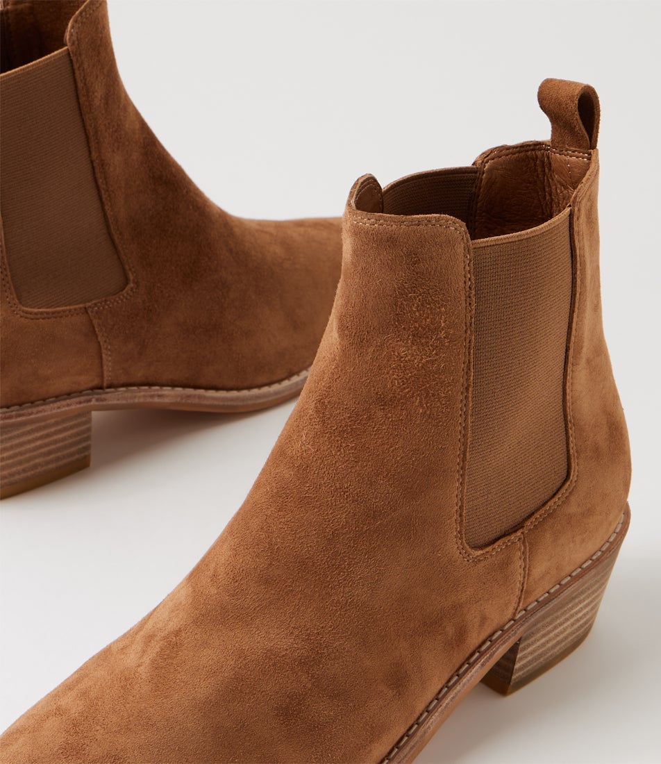 Diskel Light Choc Suede Chelsea Boots