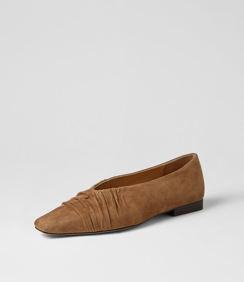 Otage Coffee Suede Flat Shoes