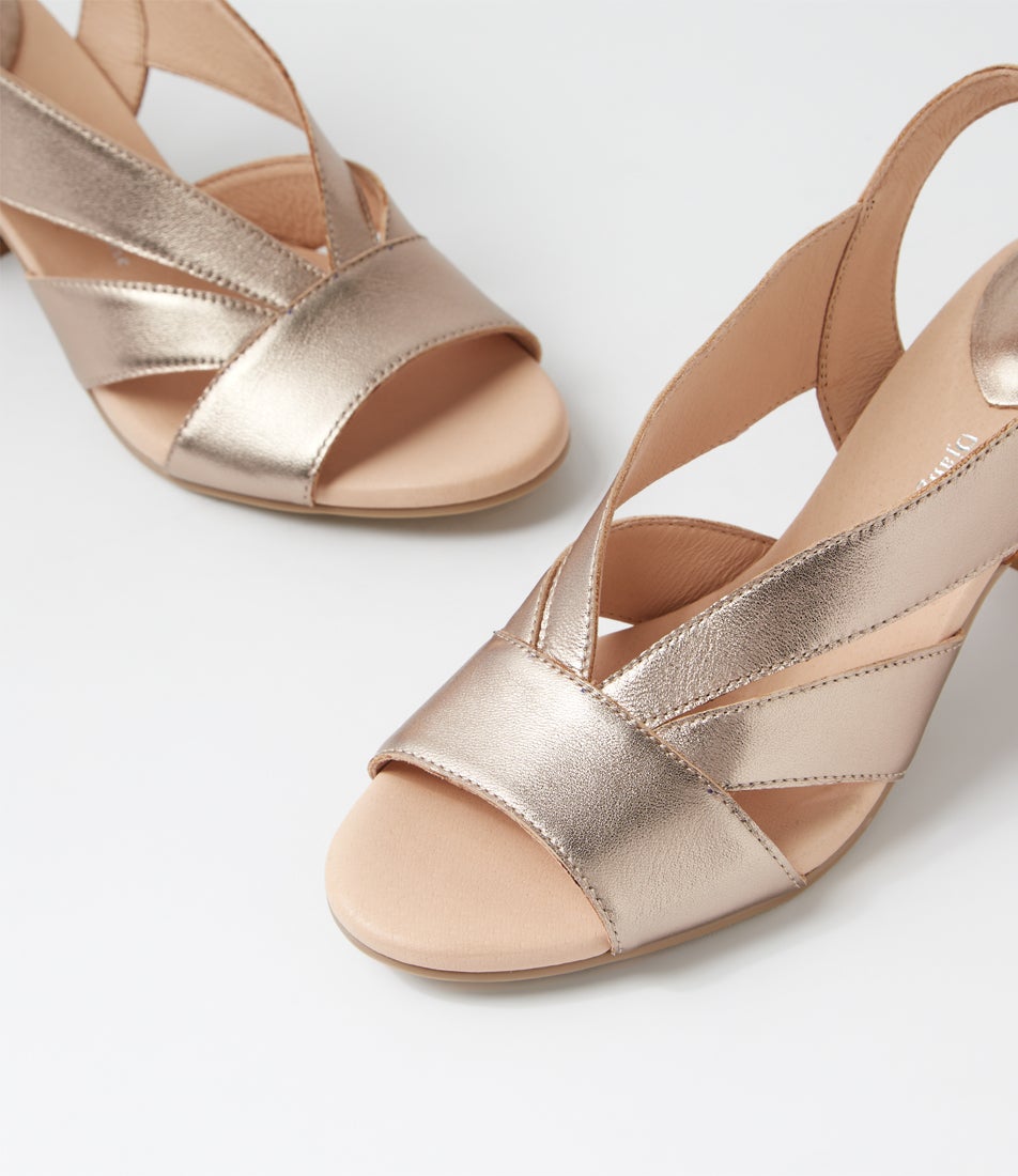Simmie Champagne Leather Sandals
