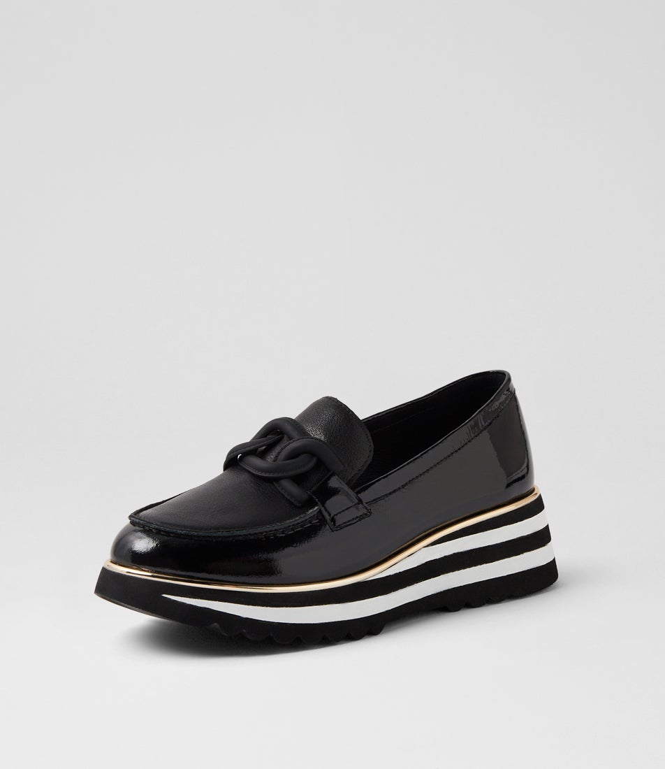 Eaila Black Patent Leather Loafers