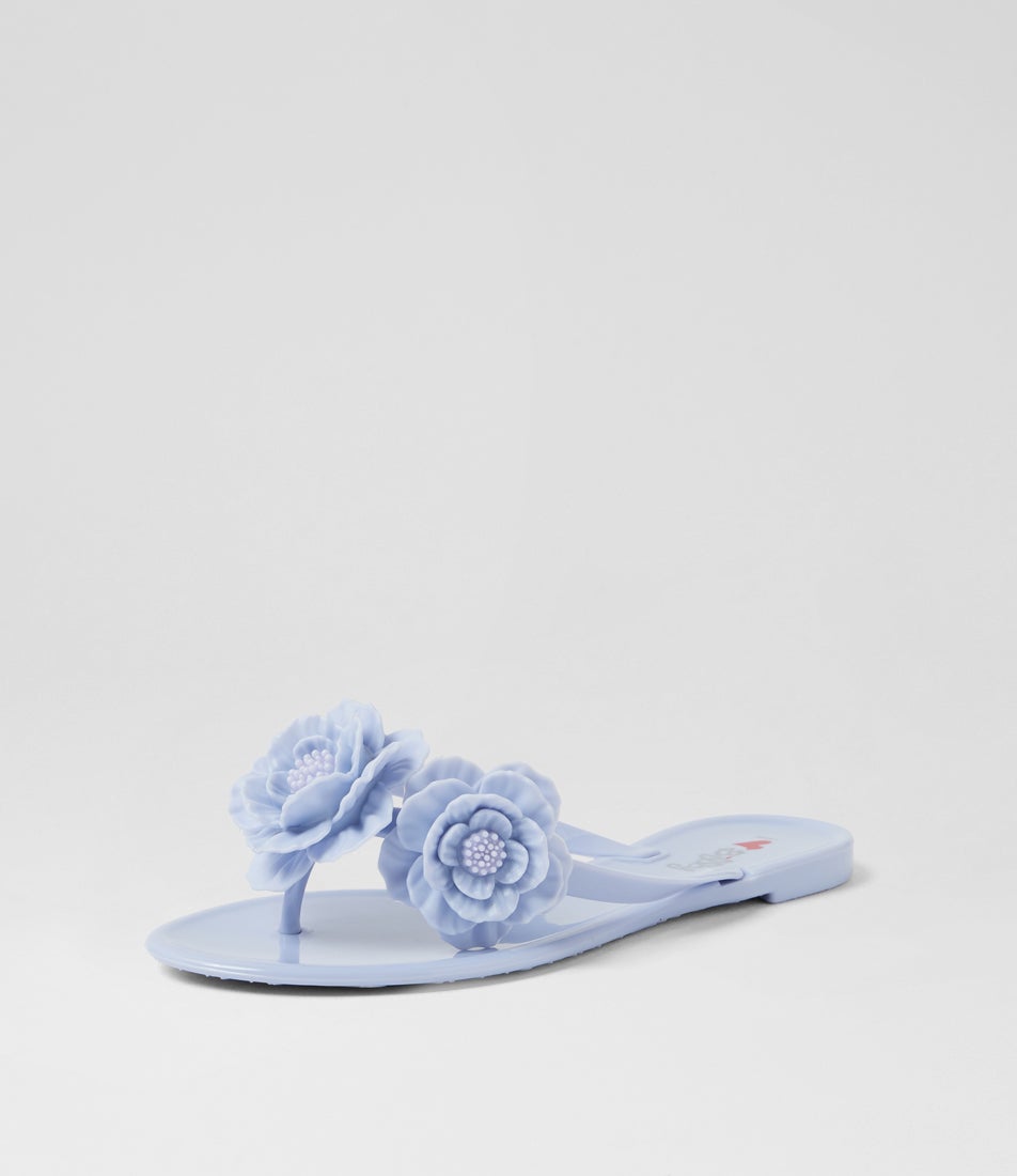 Primrosey Cornflower Jelly Sandals