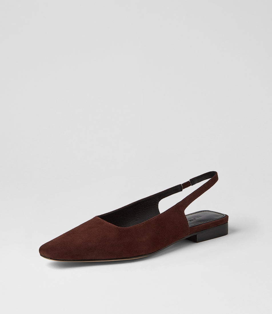 Othentic Deep Choc Suede Flat Shoes
