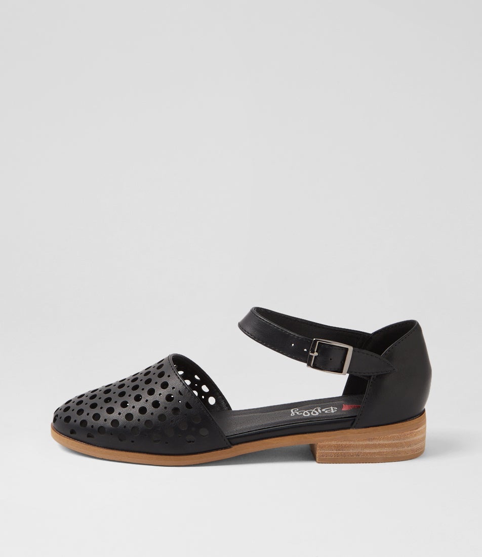 Quotes Black Flat Shoes