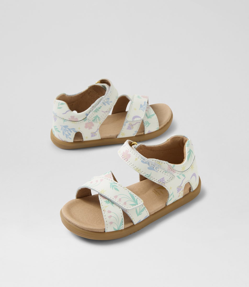 Iw Flora Toddler White Floral Leather Sandals
