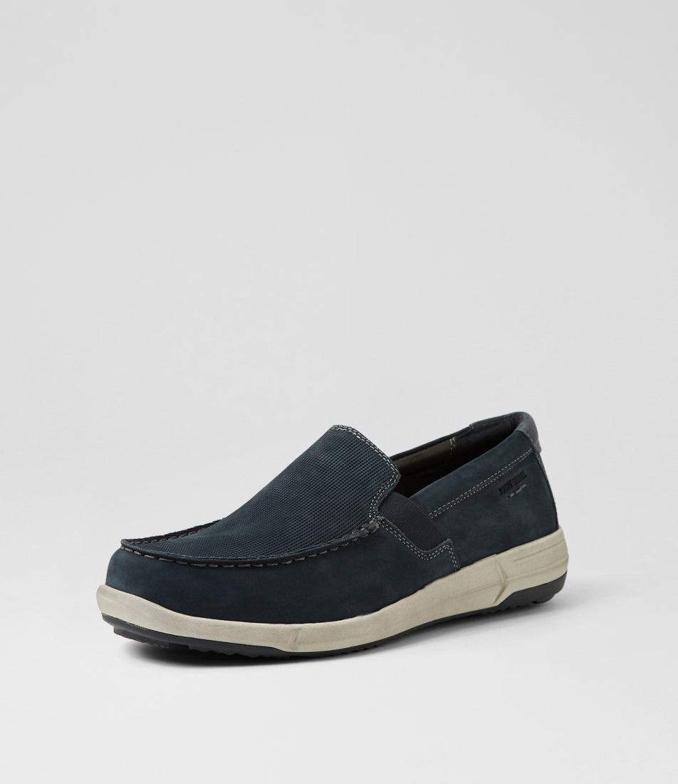 Enrico 31 Indigo Nubuck Leather Loafers