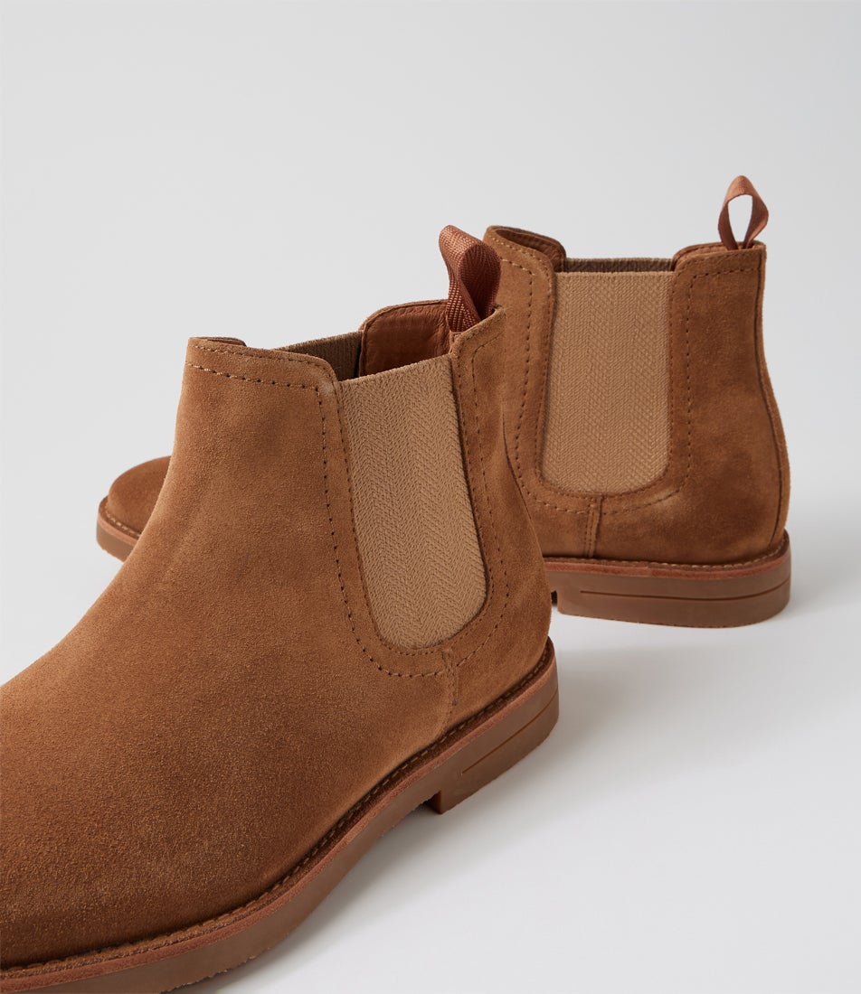 Gravel Chestnut Suede Chelsea Boots