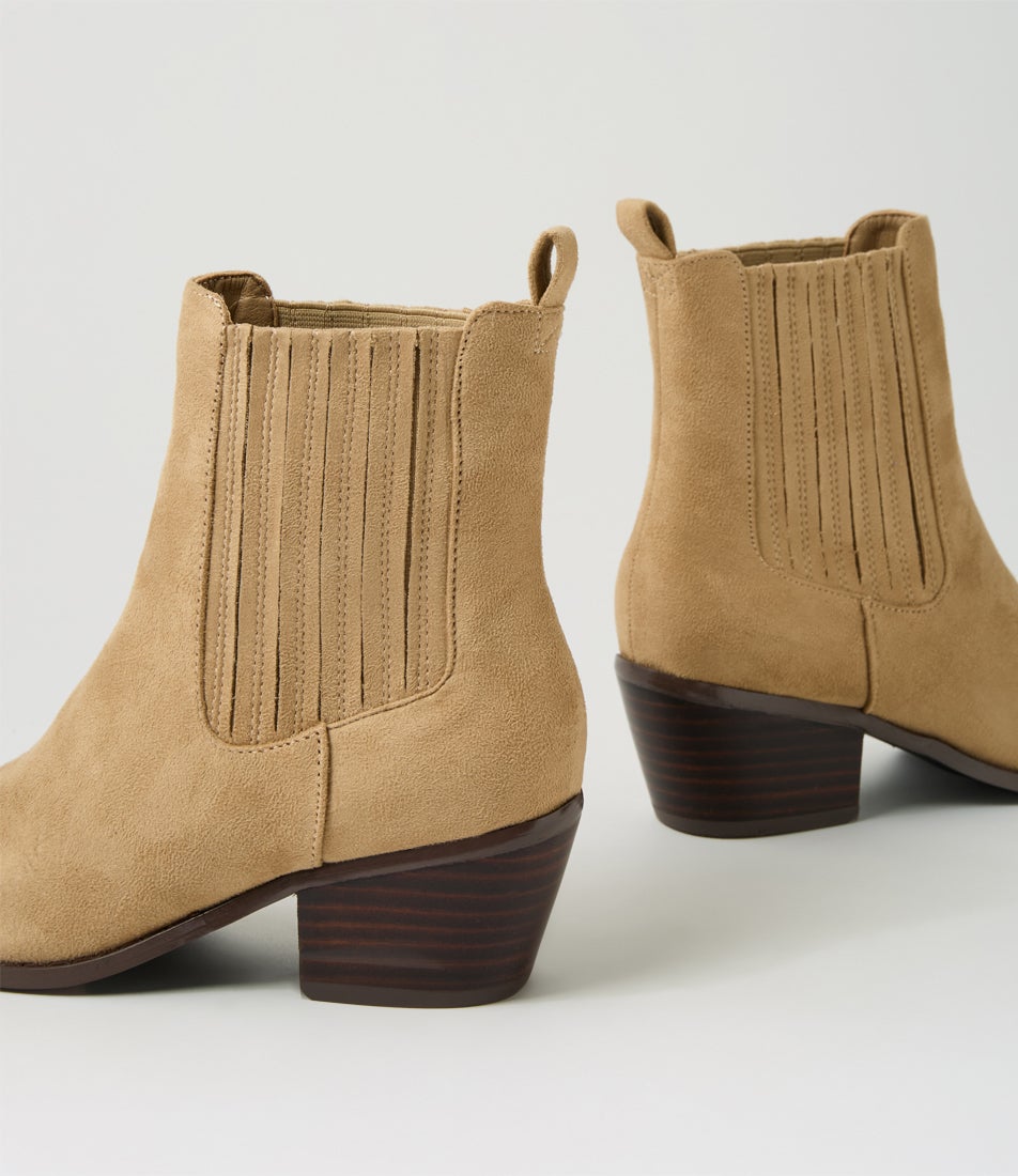 Dale Taupe Microsuede Chelsea Boots