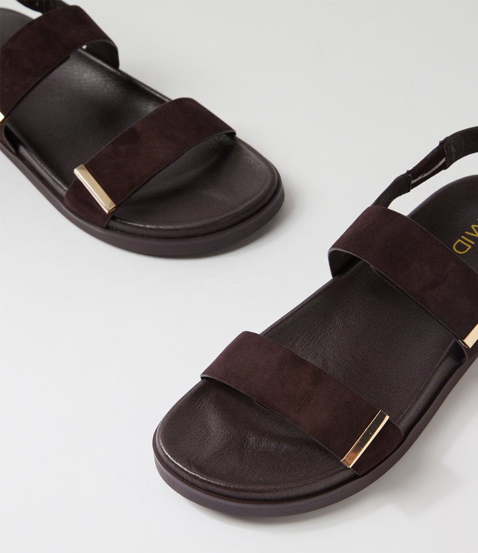 Ruskit Choc Suede Sandals