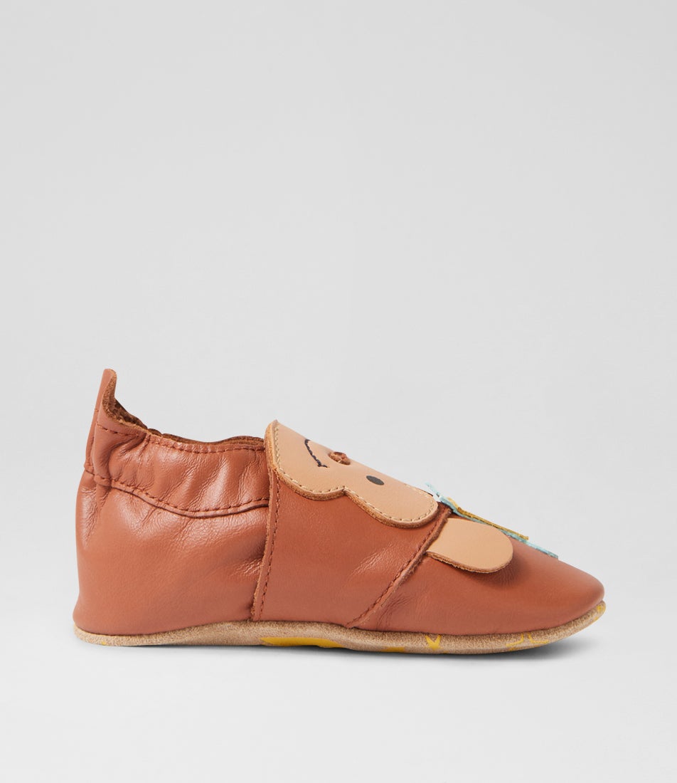 Ss Cheeky Monkey Mocha Sandstorm Leather Flat Shoes
