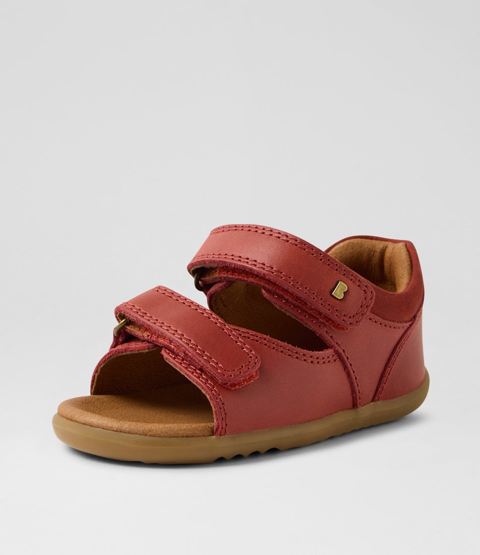 Su Driftwood Infant Red Ochre Leather Sandals