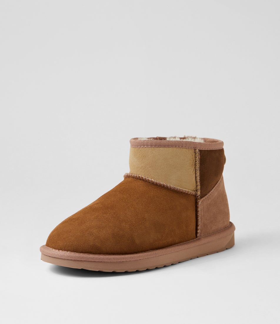 Stinger Micro Patchwork Chestnut Suede Slippers