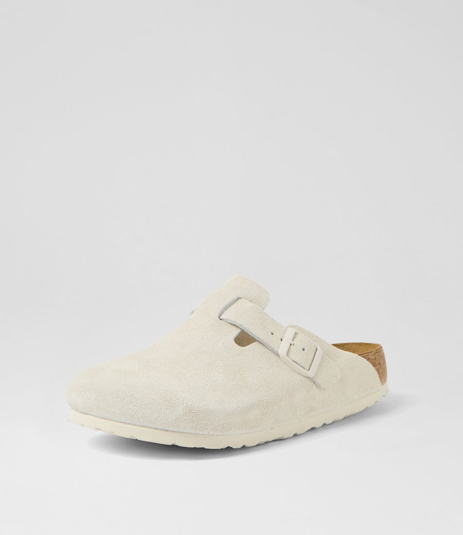 Boston Sfb Antique White Suede Flat Shoes