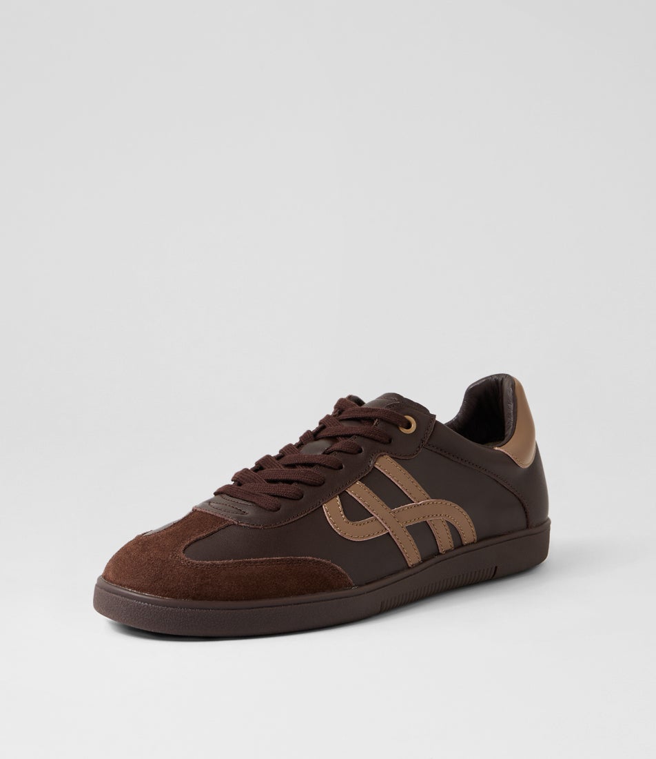 Trackside M Brown Leather Sneakers
