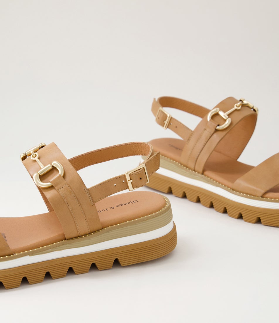 Sabri Tan Leather Sandals