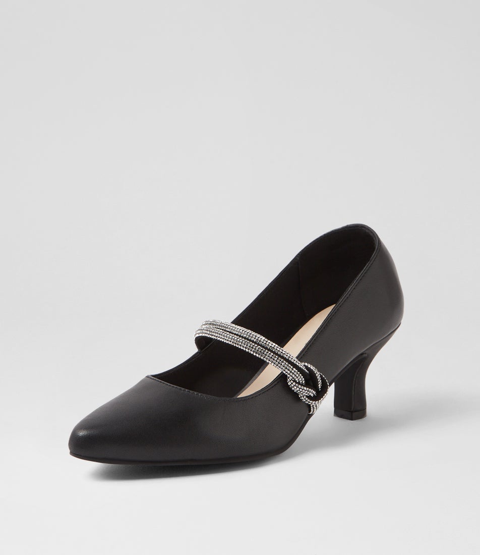 Casablanca Black Leather Heels