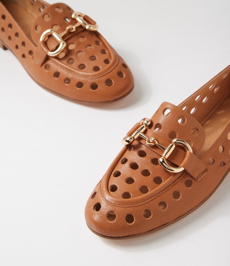 Uton Dark Tan Leather Loafers