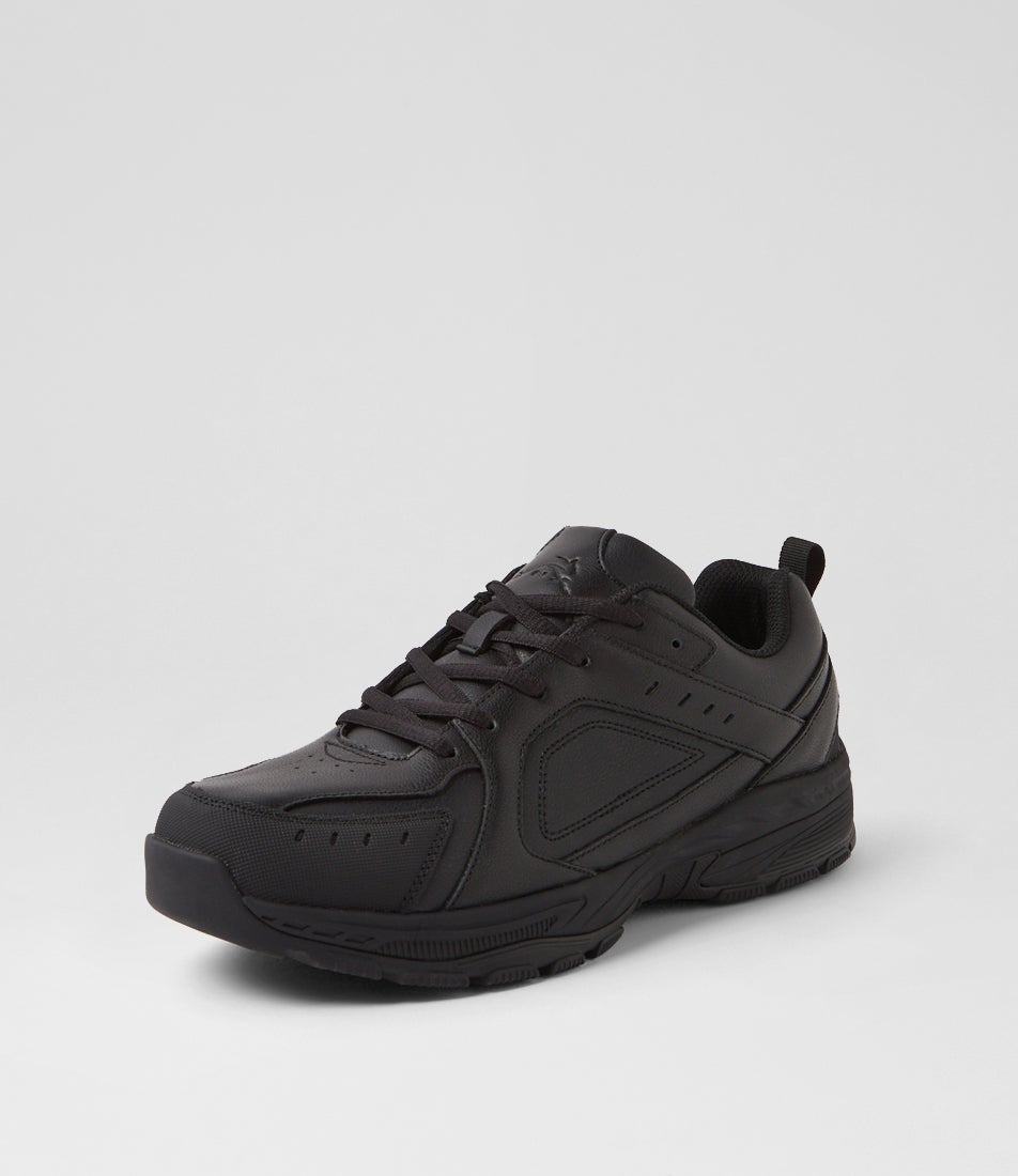 Emit Snr Slim Lace Black Leather Sneakers