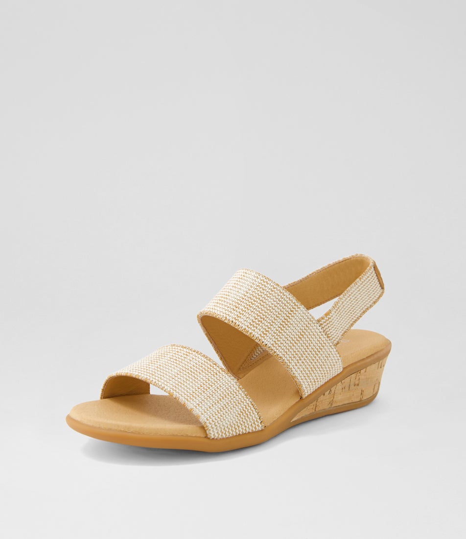 Phaedra Natural Fabric Sandals
