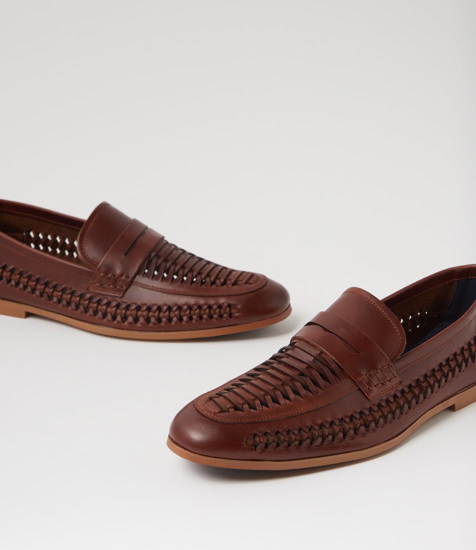 Levee Tan Leather Loafers
