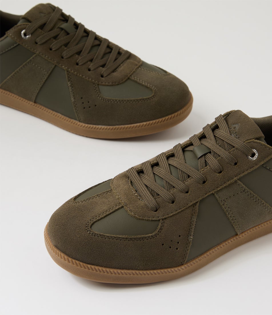 Comrade Khaki Leather Sneakers