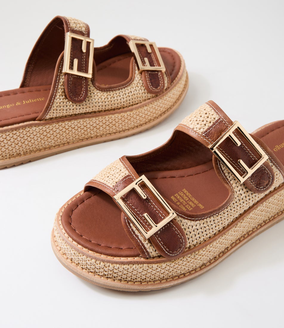Vexta Choc Natural Leather Slides