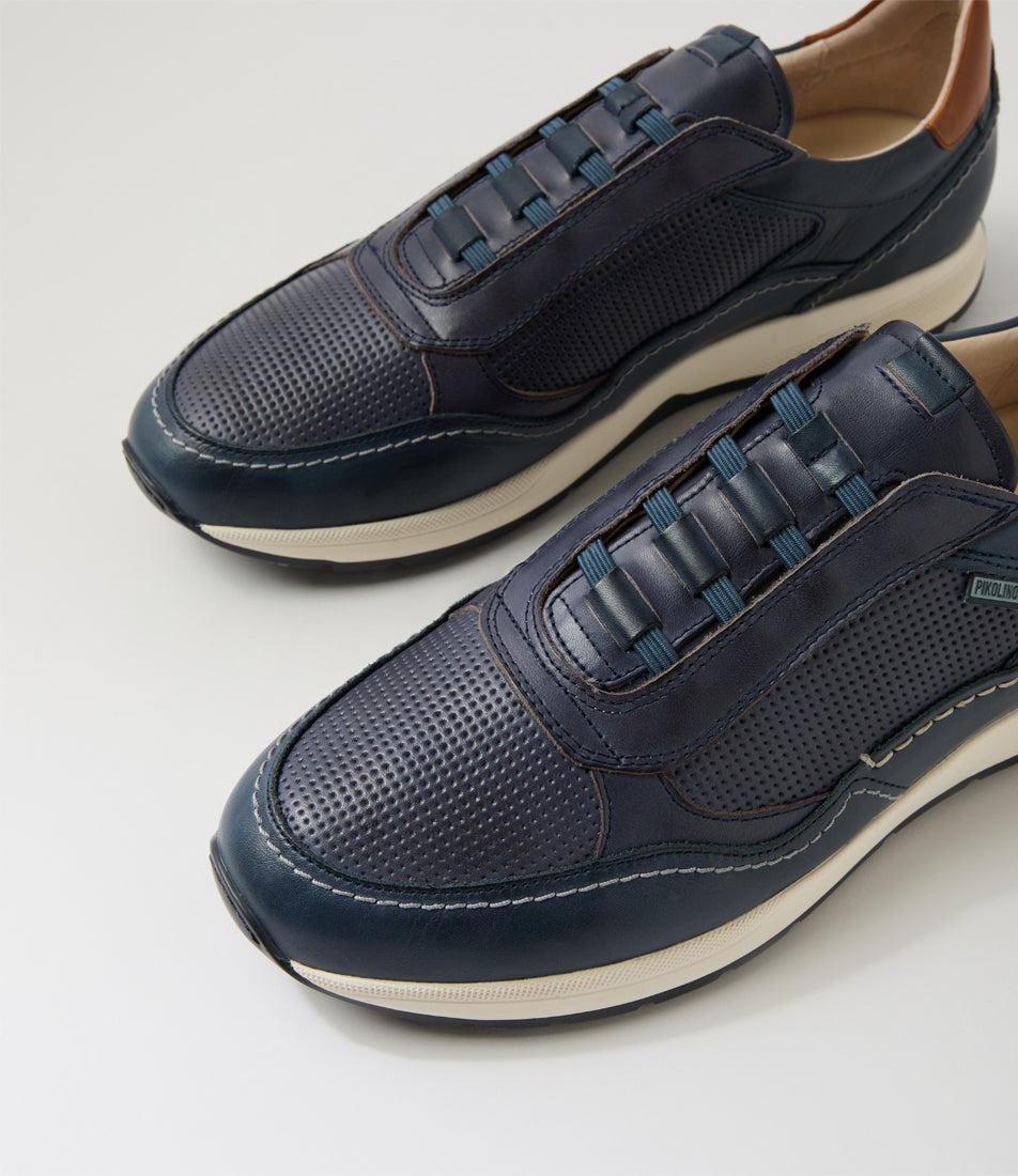 Getafe 84 Blue Leather Lace Up Flats