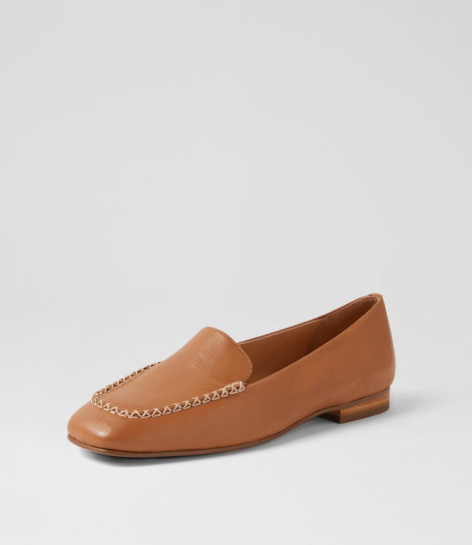 Pansha Dark Tan Natural Leather Loafers Pansha Dark Tan Natural Leather Loafers