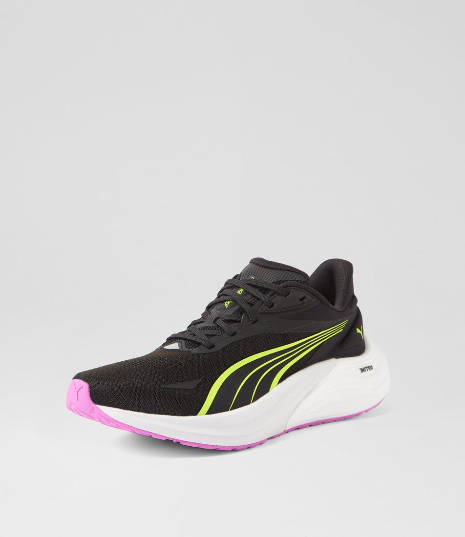 Electrify Nitro 4 Wn W Black Yellow Alert Fabric Sneakers