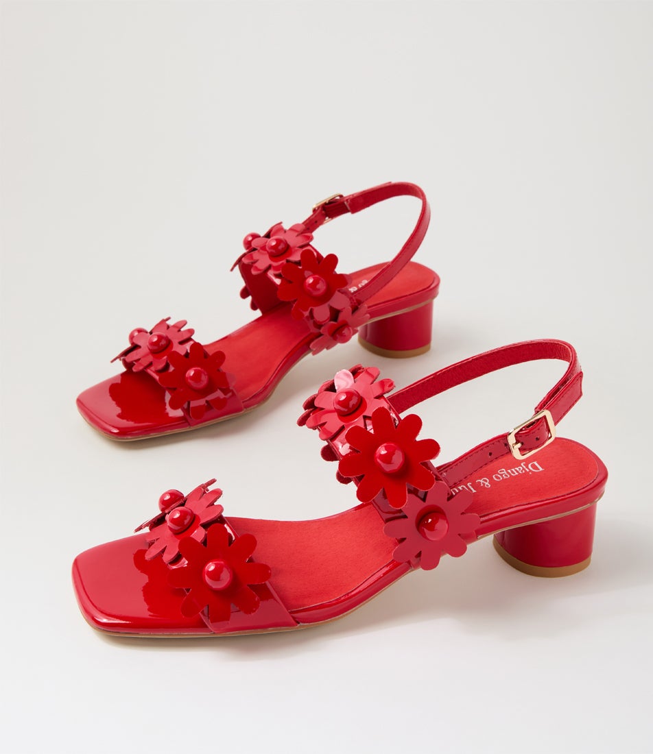 Hatsyl Red Patent Leather Sandals