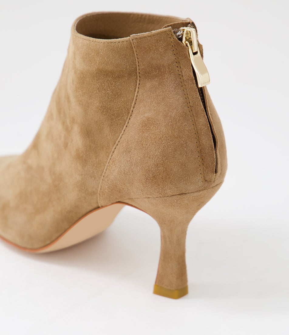 Lara Light Choc Suede Ankle Boots