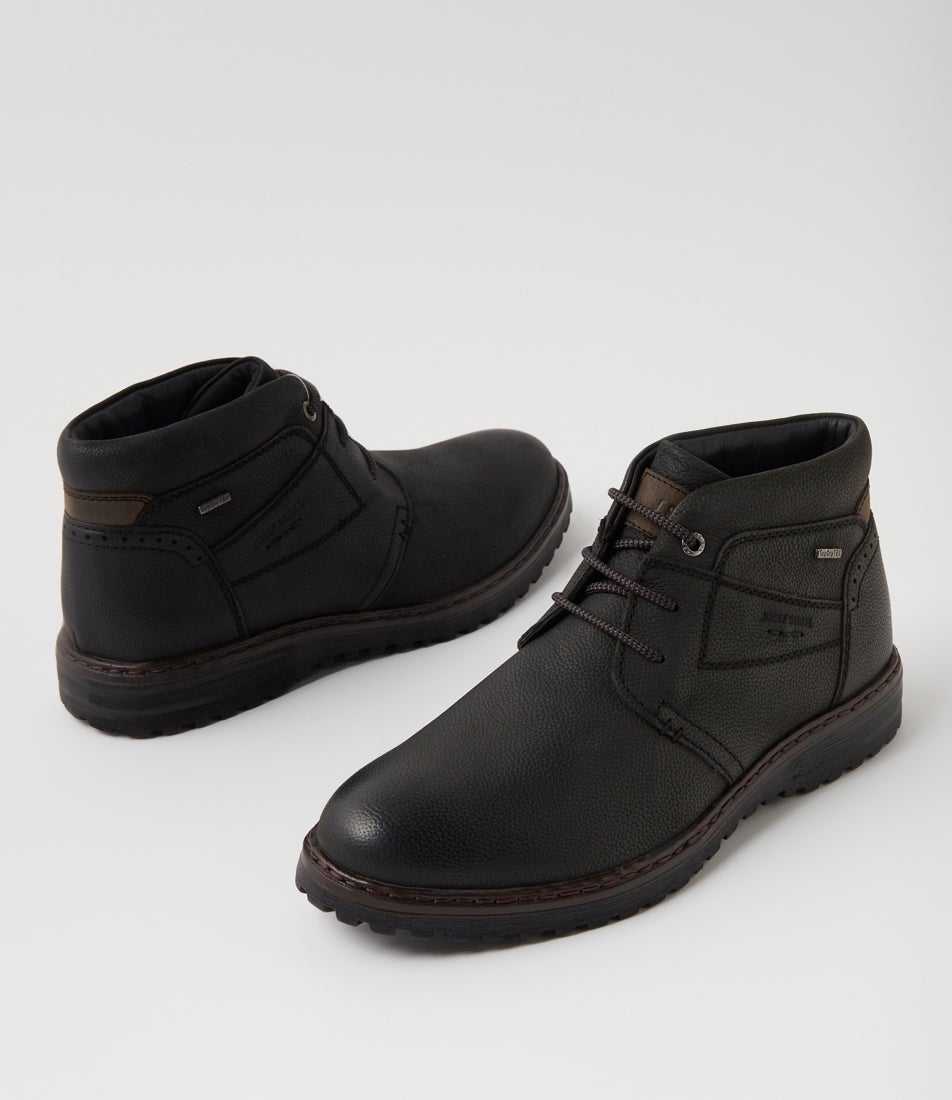 Erroll 52 Schwarz Nubuck Lace Up Boots