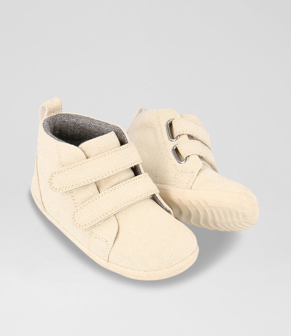 Su Grass Court High Infant Chalk Canvas Ankle Boots