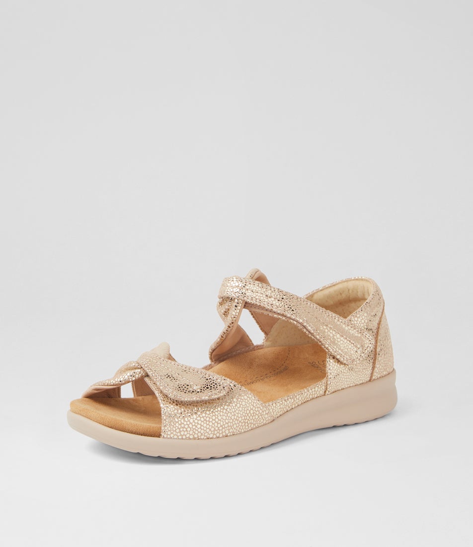 Bobbies Xw Champ Speckle Almond Leather Sandals