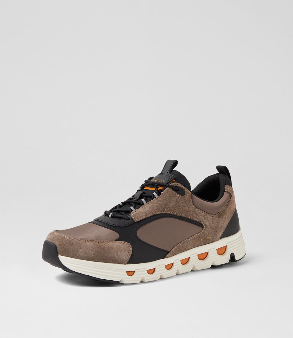 U Spherica Ecub Dove Grey Black Nylon Sneakers