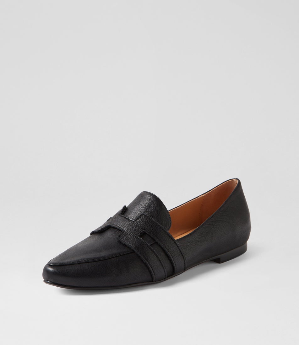 Salti Black Leather Loafers Salti Black Leather Loafers