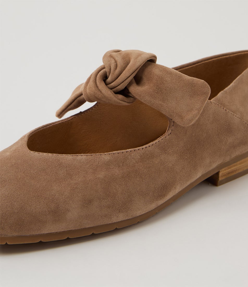 Pilot Light Choc Suede Flat Shoes