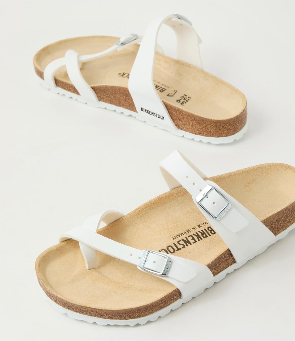 Mayari White Birkoflor Slides