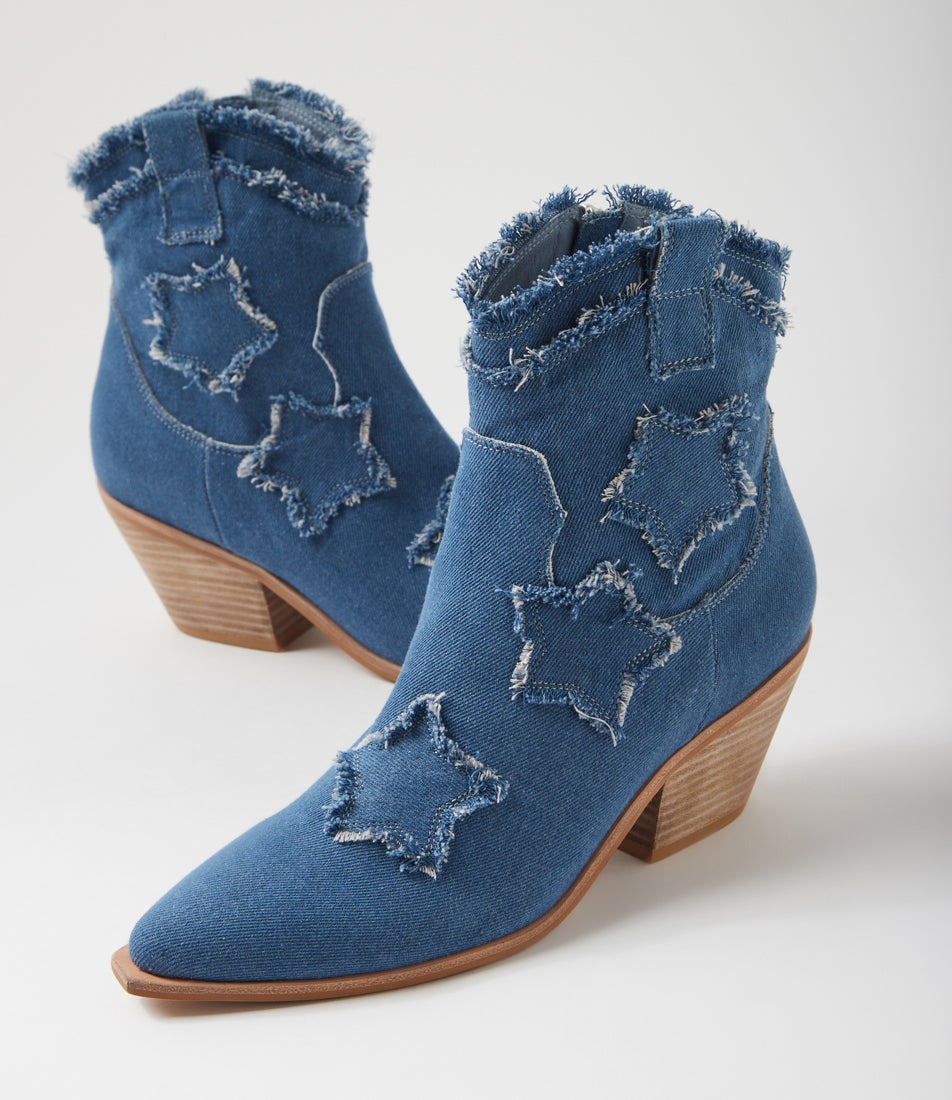 Dibi Denim Fabric Ankle Boots