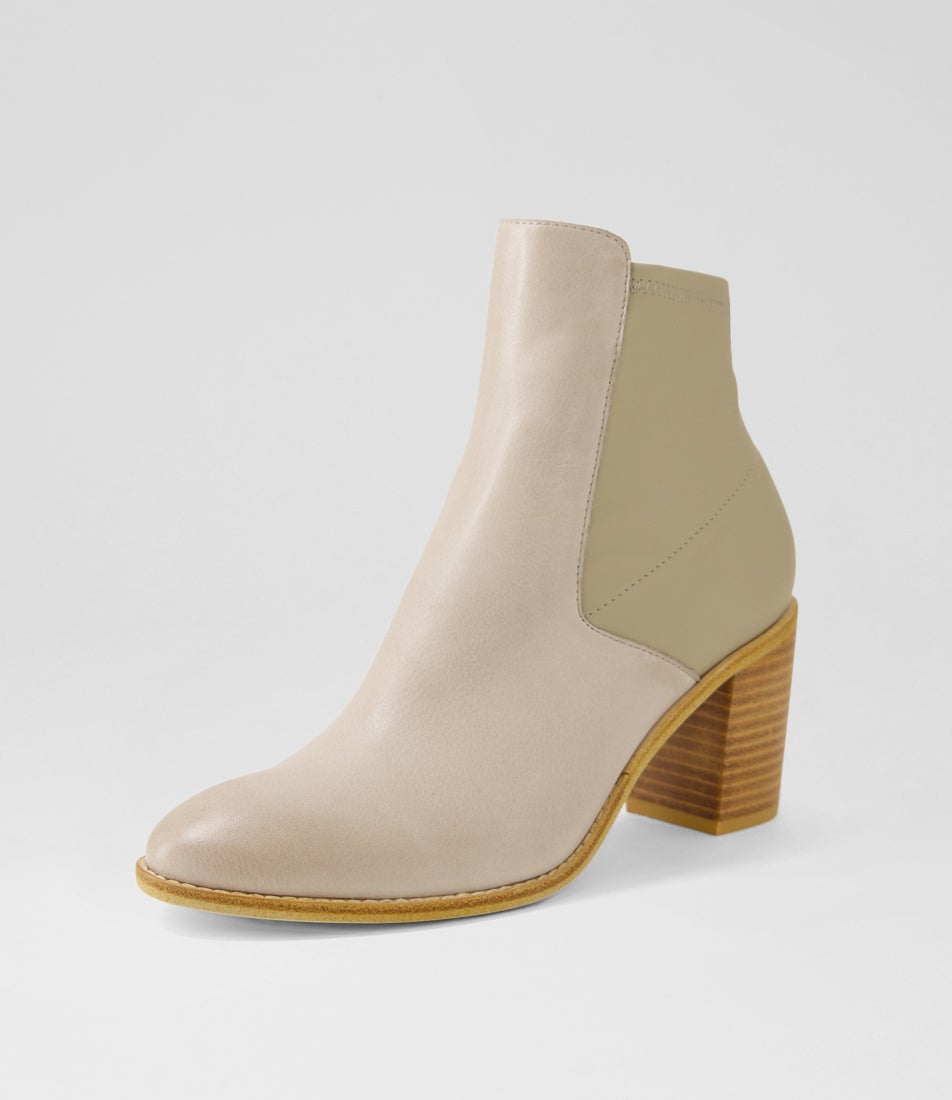 Tuluv Smoke Leather Ankle Boots